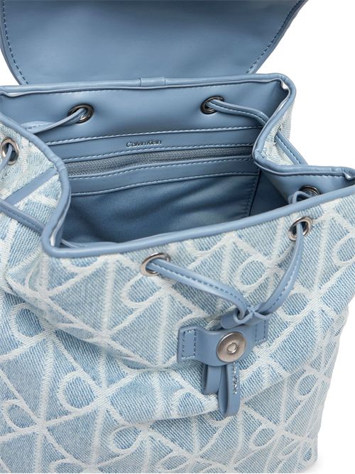 CALVIN KLEIN Zaino denim in jacquard con logo CALVIN KLEIN | LV04F3508GYBZ